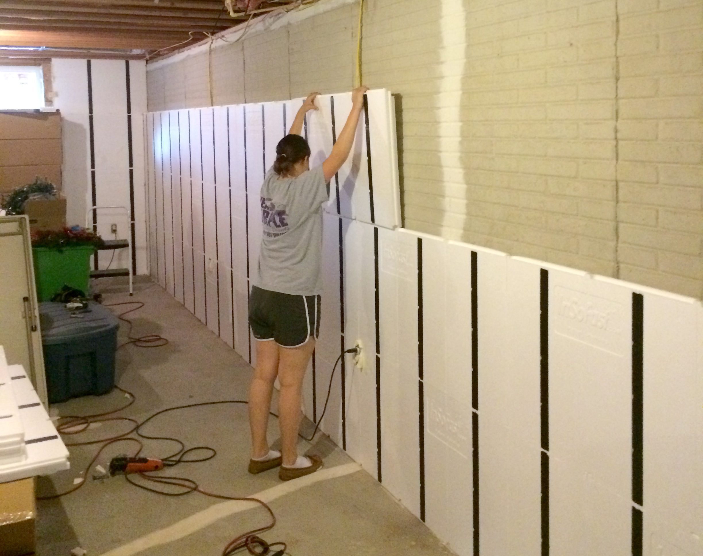 Floor To Ceiling Insulation In A Brick Wall Basement InSoFast