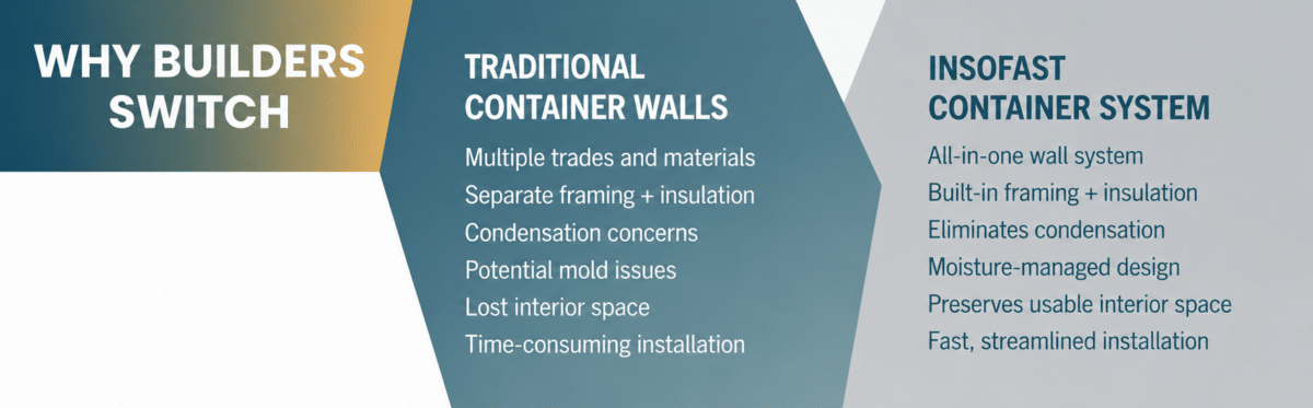 InSoFast vs traditioanl container walls