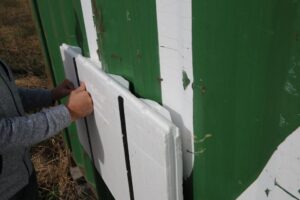 Dented Shipping Container