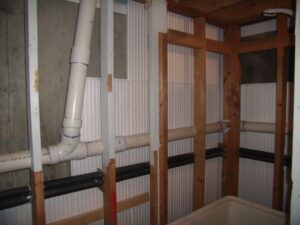4" drain pipes around InSoFast panels