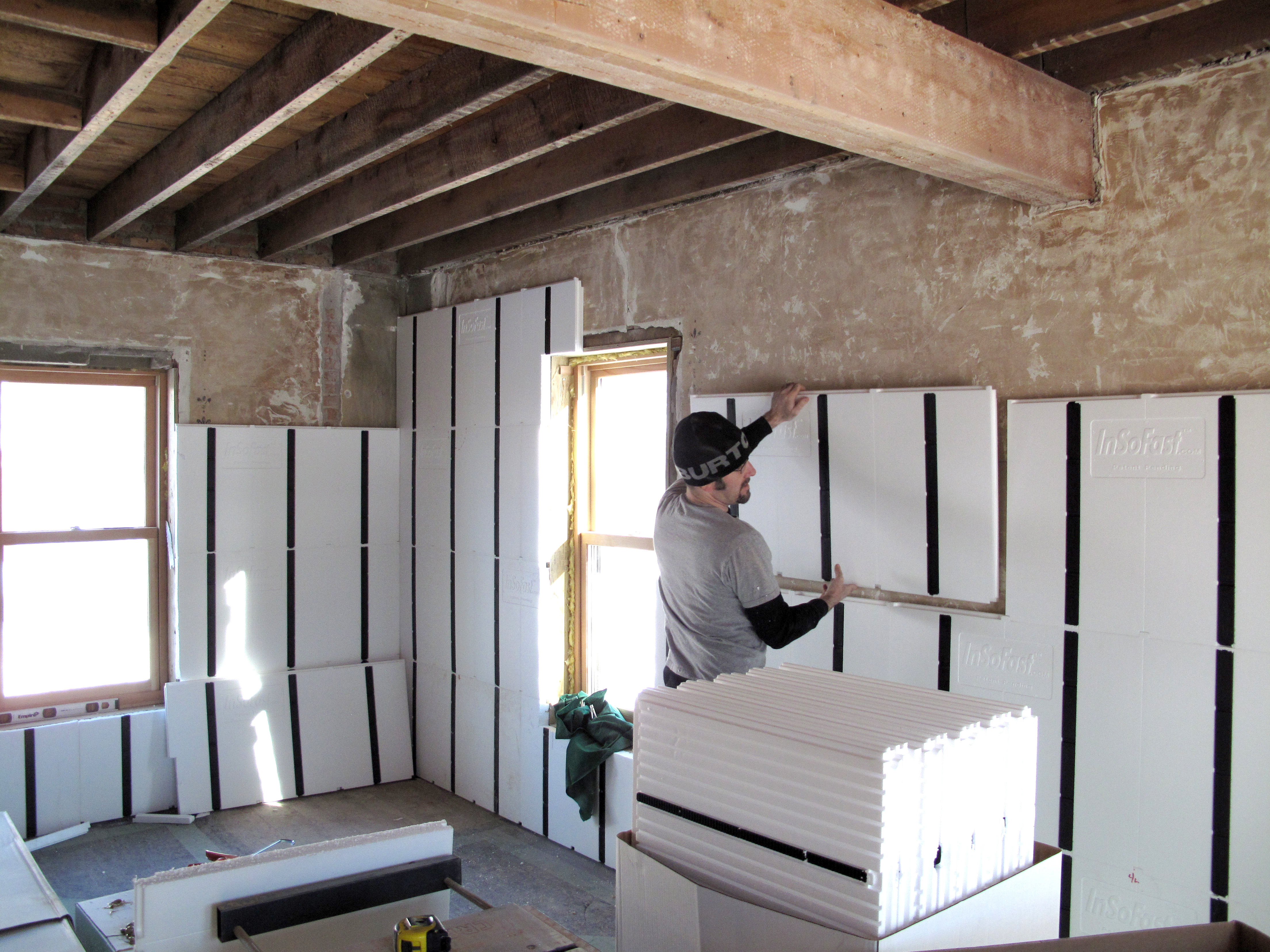 walls interior insulation insofast masonry insulating panels continuous