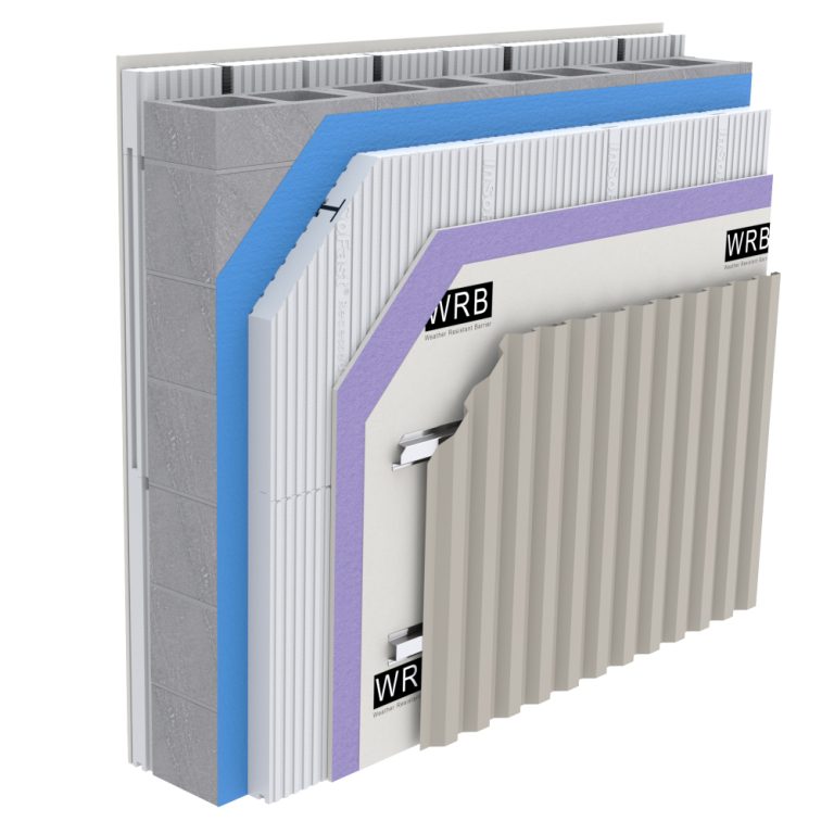 NFPA 285 compliant assemblies-cmu-vertical siding-hat channel