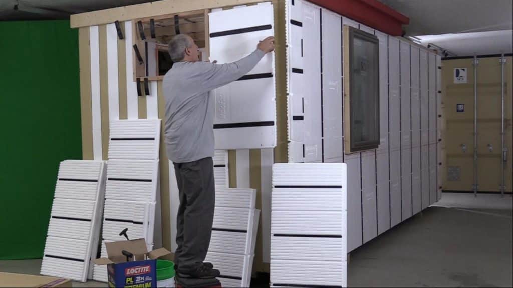 Insulation Panels for Shipping Containers Framing the wall InSoFast