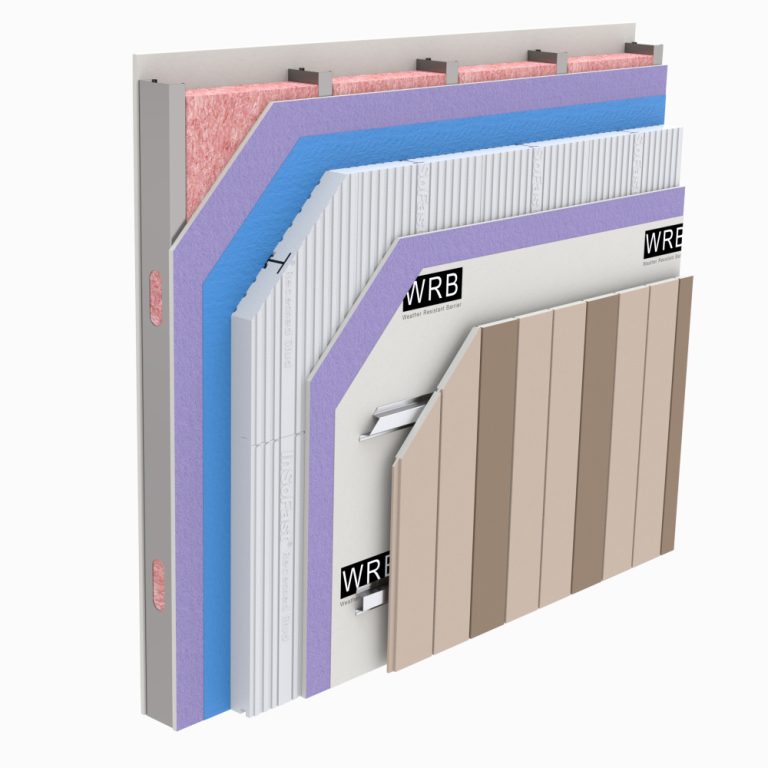 NFPA 285 Compliant steel framing vertical cement board