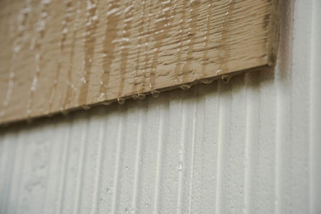 Water on siding
